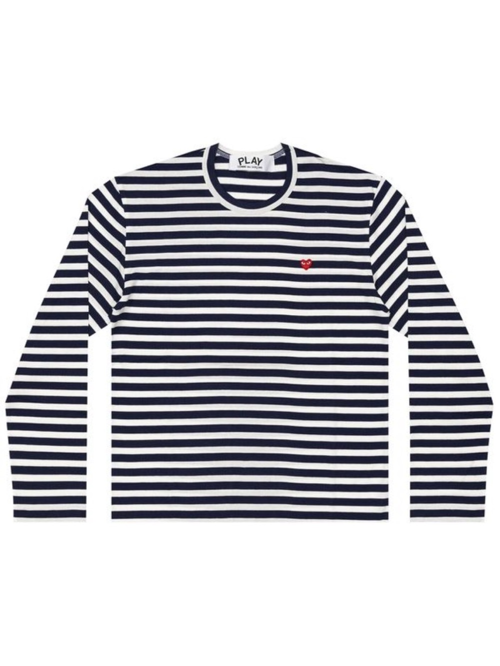 Comme des Garçons PLAY Long-Sleeve Striped T-Shirt With Small Heart